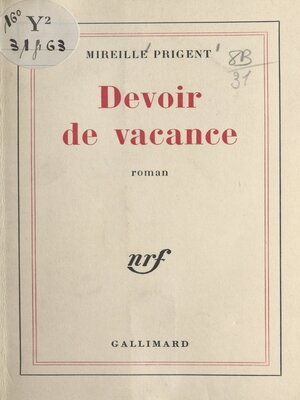 cover image of Devoir de vacance